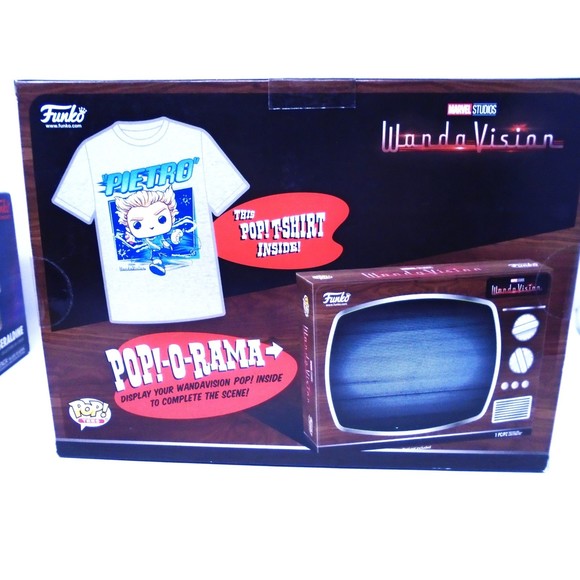 New Funko Pop Wanda & Geraldine Mini Moments/Wanda Vison T-Shirt Large "Pietro" - Picture 10 of 12